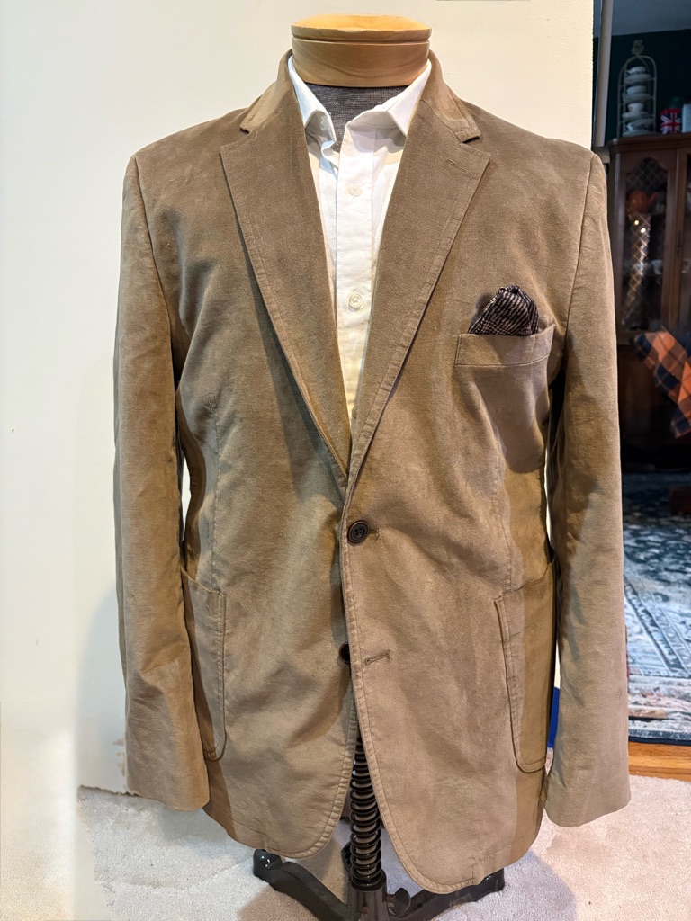 Johnston & Murphy Taupe Suede Sport Coat Blazer